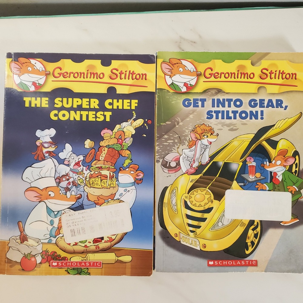 Geronimo Stilton Scholastic Book Lot The Super Chef Contest Get Into Gear 54 58